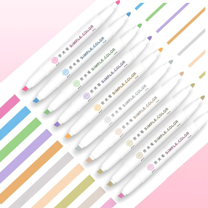 5 pezzi evidenziatori pastello - Pastel Highlighter Set Double Ended recensione e prezzo